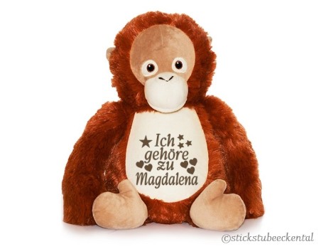 Plüschtier Orang-Utan  bestickt mit Namen